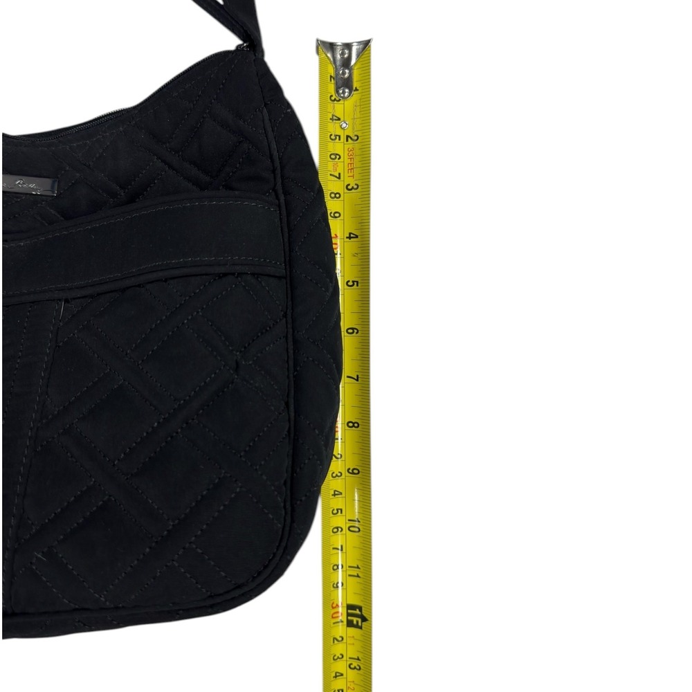 Vera Bradley Crossbody Bag Medium Black Quilted Microfiber Travel Everyday - Picture 8 of 9